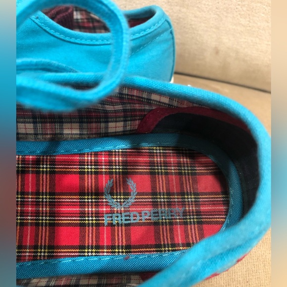Hayes Fred Perry Sneakers Teal/Pink W5.5 - Picture 2 of 4